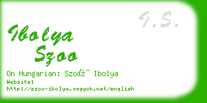 ibolya szoo business card